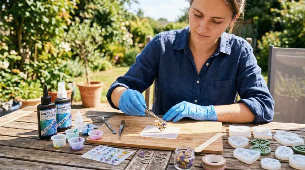 How to cure UV resin without UV light using direct sunlight for DIY resin projects
